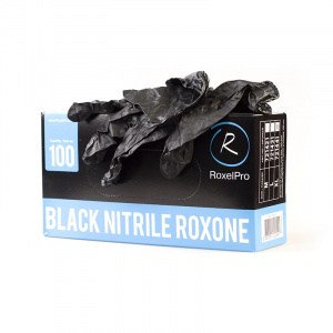 Нитриловые перчатки ROXONE, чёрные, размер XXL, упаковка 90 шт., 721451, RoxelPro