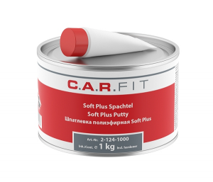 Шпатлевка полиэфирная Soft Plus, 1кг, 2-124-1000, C.A.R.FIT