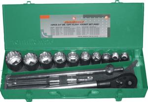 S04H6115SA Набор торцевых головок 3/4"DR 22-50 мм, 15 предметов, 047229, JONNESWAY