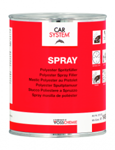 Шпатлевка 2К полиэфирная напыляемая  "Spray" серая (1,5кг), 127978, CARSYSTEM