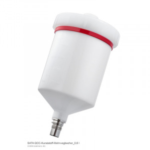 SATA Пластиковый бачок 0,6л QCC+резьба для SATAjet 5000, jet 4000, jet 3000, jet 1000, jet 100, mini, 1004960, SATA