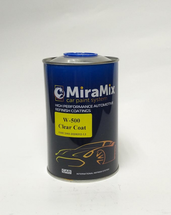 Прозрачный лак W-500 MS, 1л, MiraMix MMPW-500