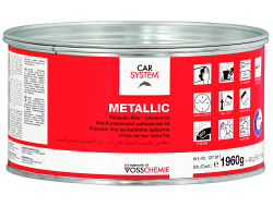 Шпатлевка 2К полиэфирная с алюминиевым наполнителем "Metallic" серебр. (2кг), 127911, CARSYSTEM