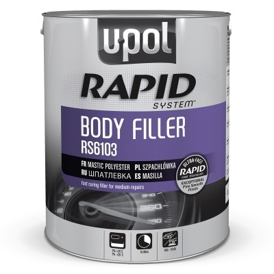 RAPID U-POL Мультифункциональная быстросохнущая шпатлевка 1,1 л, U-pol RS6101