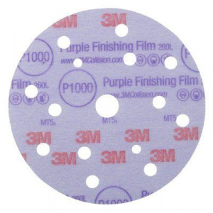 Р1200 Абразивные круги HOOKIT 260L Purplе диам. 150 мм, 15 отверстий, 51158, 3M
