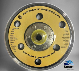 Опора на липучке мягкая D125мм,  5/16, 6 отв. (Подходит к машинкам SCHTAER 1), 5 pad, SCHTAER