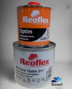 Прозрачный лак REOFLEX OPTIM 2+1, 0,5л+0,25л , 11444RF, Reoflex Прозрачный лак REOFLEX OPTIM 2+1, 0,5л+0,25л , 11444RF, Reoflex